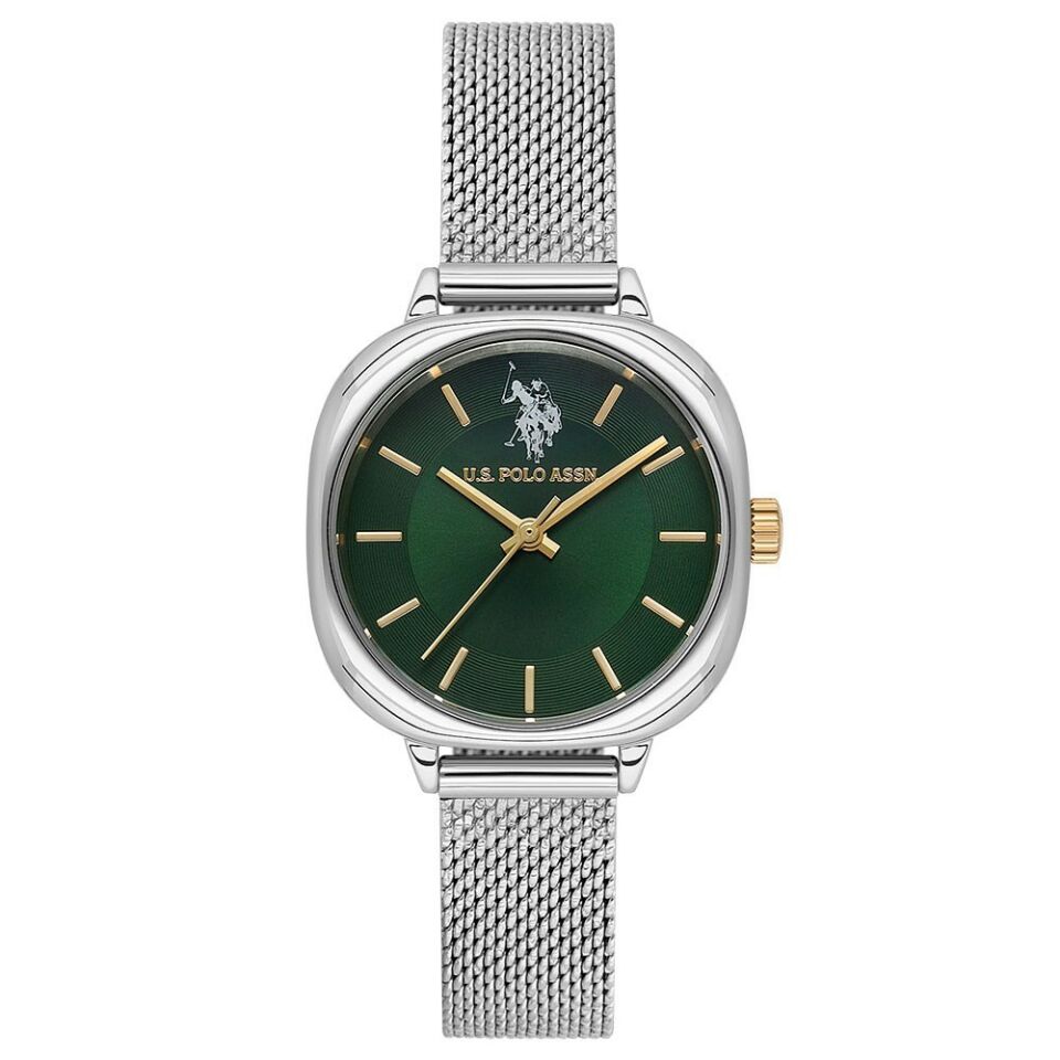 U.s. Polo Assn. USPA2087-04 Quartz Hasır Gri Yeşil Kadran Kadın Kol Saati