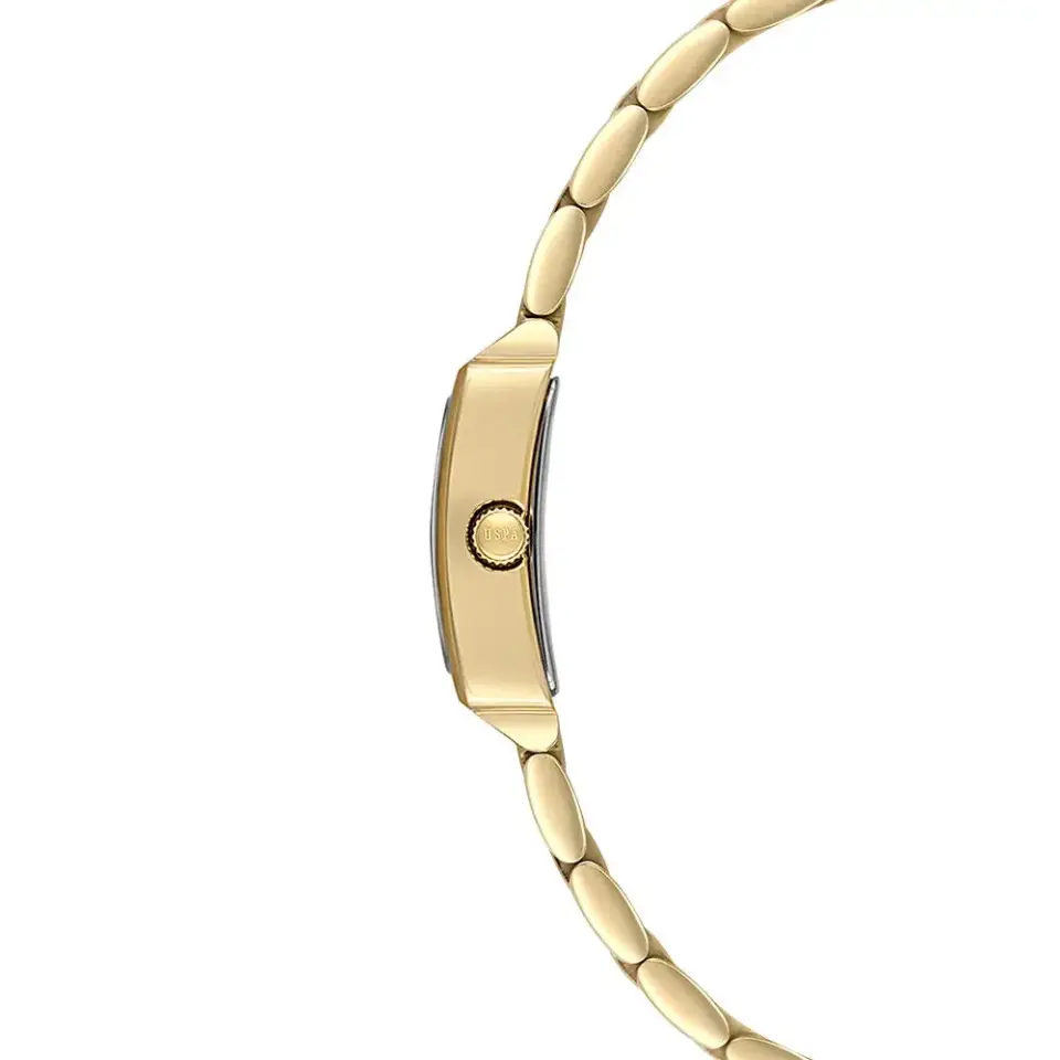 U.s. Polo Assn. USPA2107-04 Quartz Çelik Altın Rengi Gri Kadran 19x26 mm Kadın Kol Saati