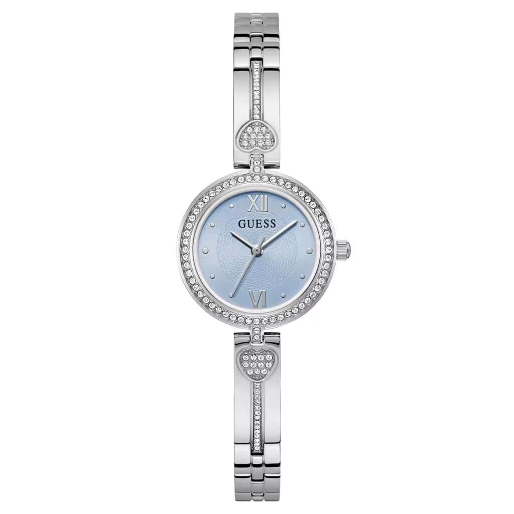 Guess GUGW0655L4 Quartz Çelik Gri Mavi Kadran 27 mm Kadın Kol Saati