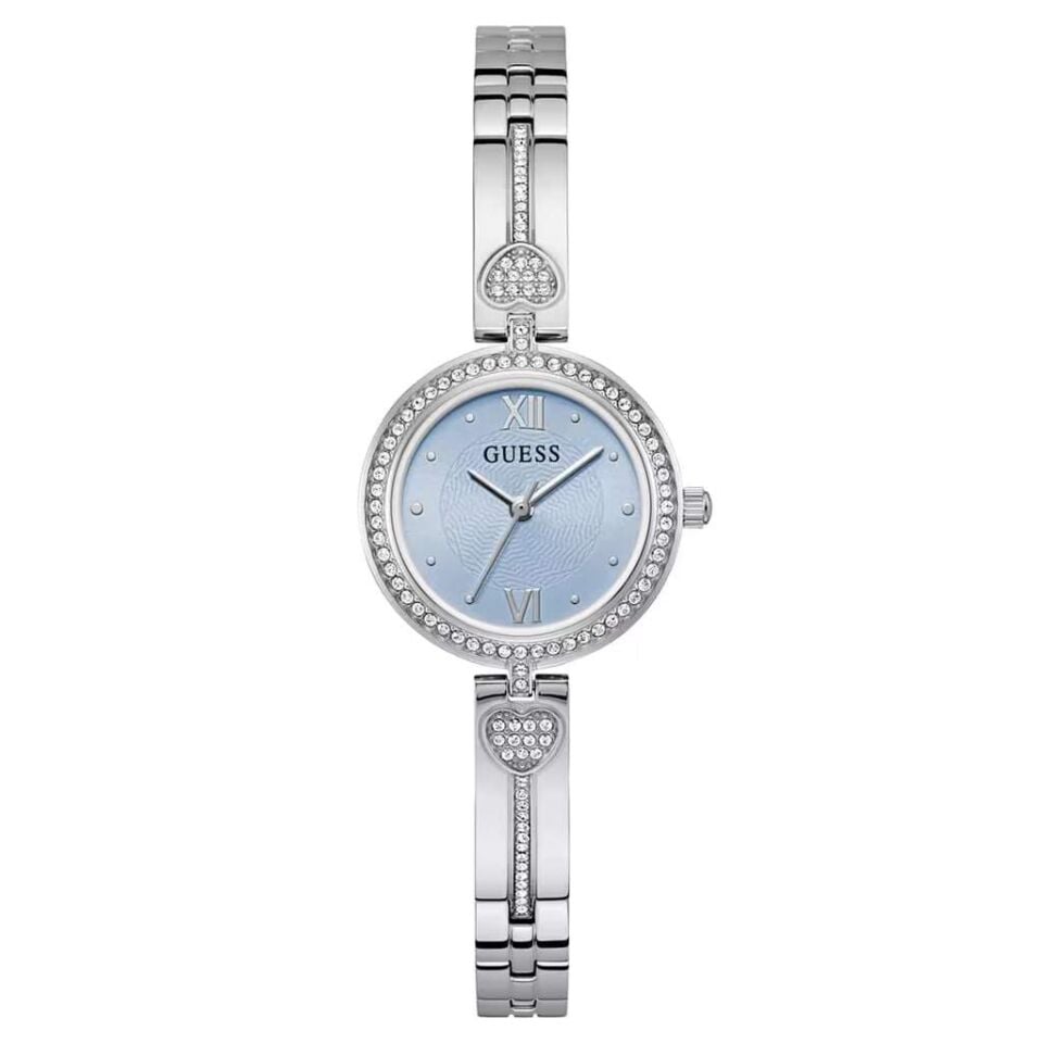 Guess GUGW0655L4 Quartz Çelik Gri Mavi Kadran 27 mm Kadın Kol Saati