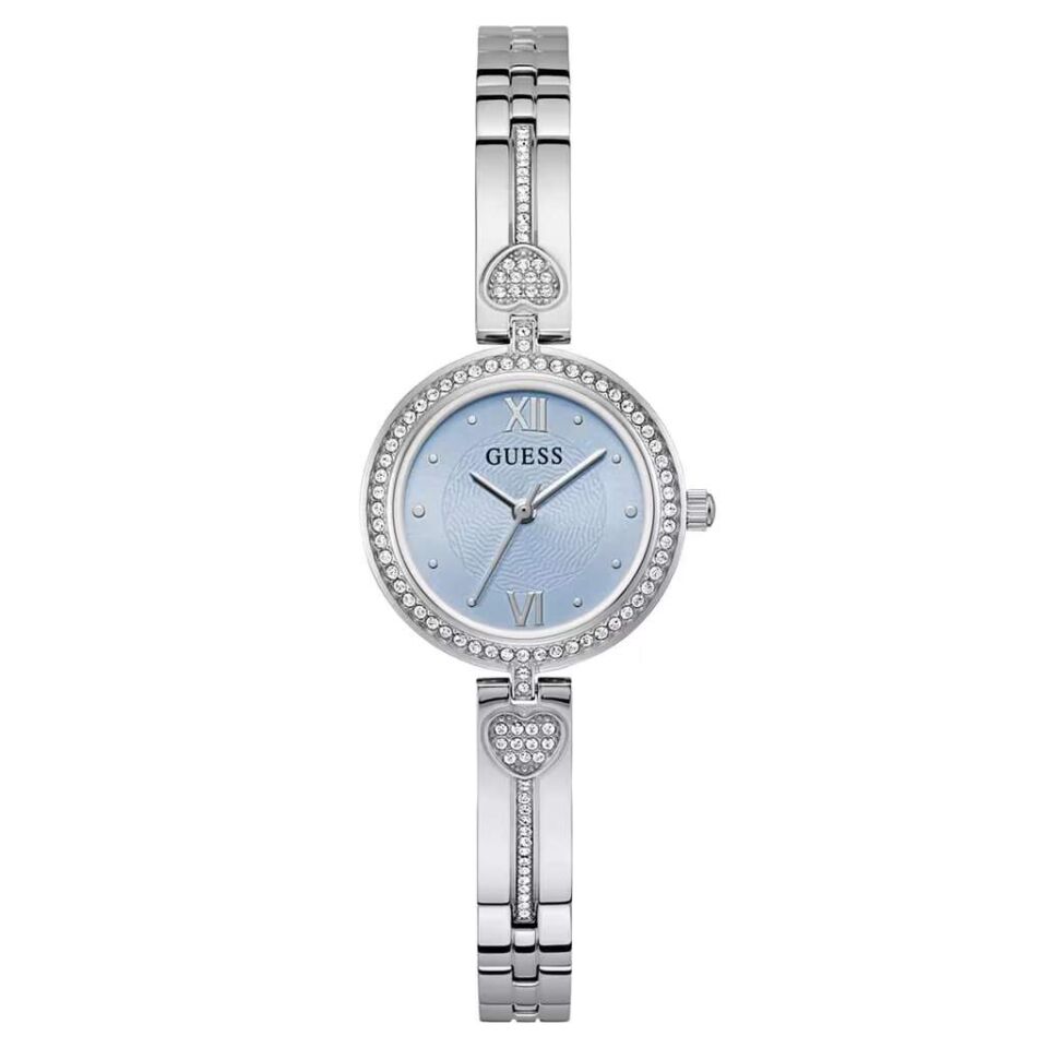 Guess GUGW0655L4 Quartz Çelik Gri Mavi Kadran 27 mm Kadın Kol Saati