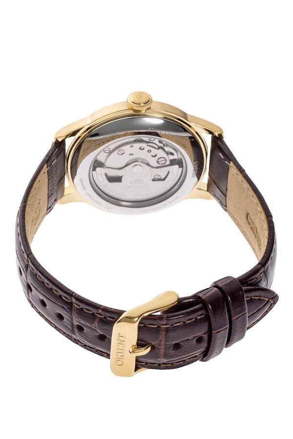 Orient Kurmalı Otomatik Deri Kahverengi Beyaz Kadran 38 mm Erkek Kol Saati