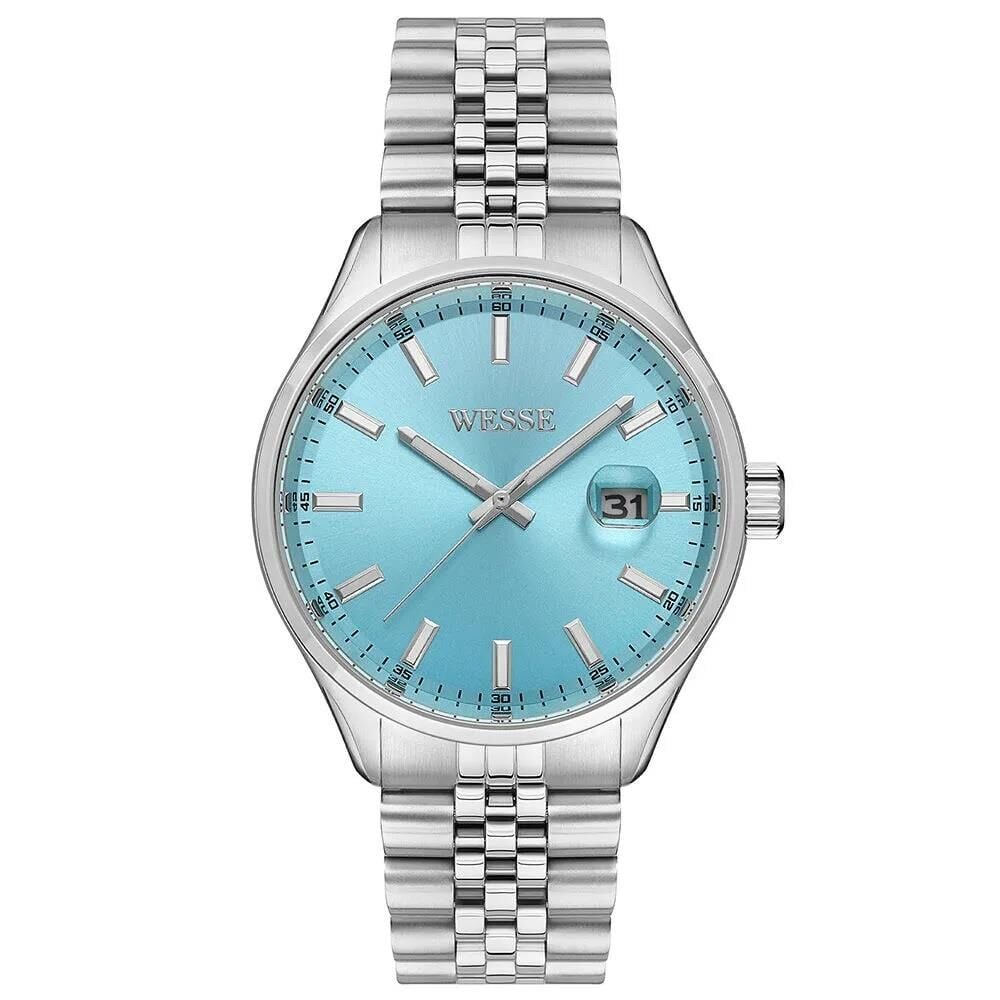 Wesse WWG206808 Quartz Çelik Gri Mavi Kadran 42 mm Erkek Kol Saati