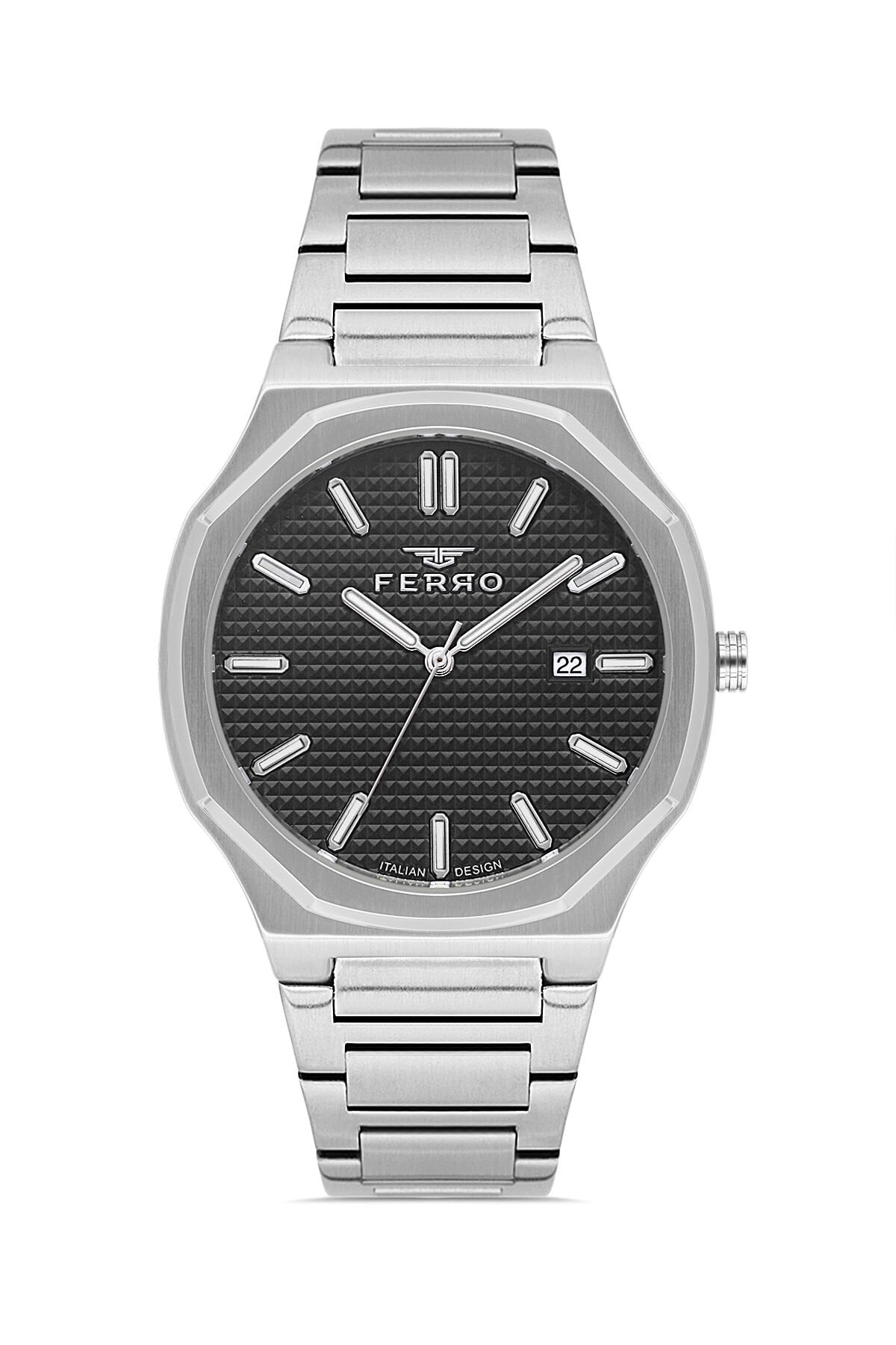 Ferro Gümüş Çelik Kordon Erkek Kol Saati FM40151A-A2