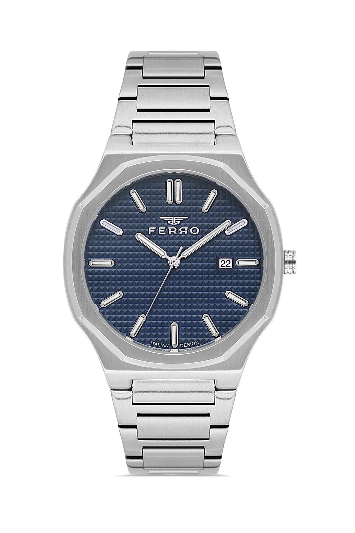 Ferro Gümüş Çelik Kordon Erkek Kol Saati FM40151A-A3