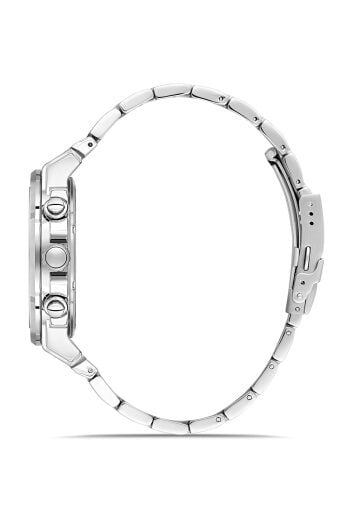 Ferro Gümüş Çelik Kordon Erkek Kol Saati FM40123A-A6 Tüm Fonksiyonlar Aktif 3 ATM Su Geçirmez