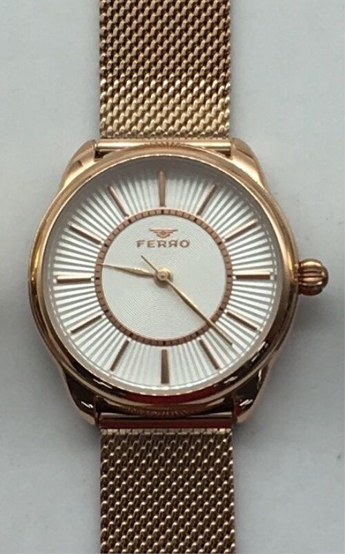 Ferro 30 mm Rose Hasır Kordon Kadın Kol Saati F21152C-C F21152C-C