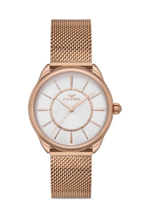 Ferro 30 mm Rose Hasır Kordon Kadın Kol Saati F21152C-C F21152C-C