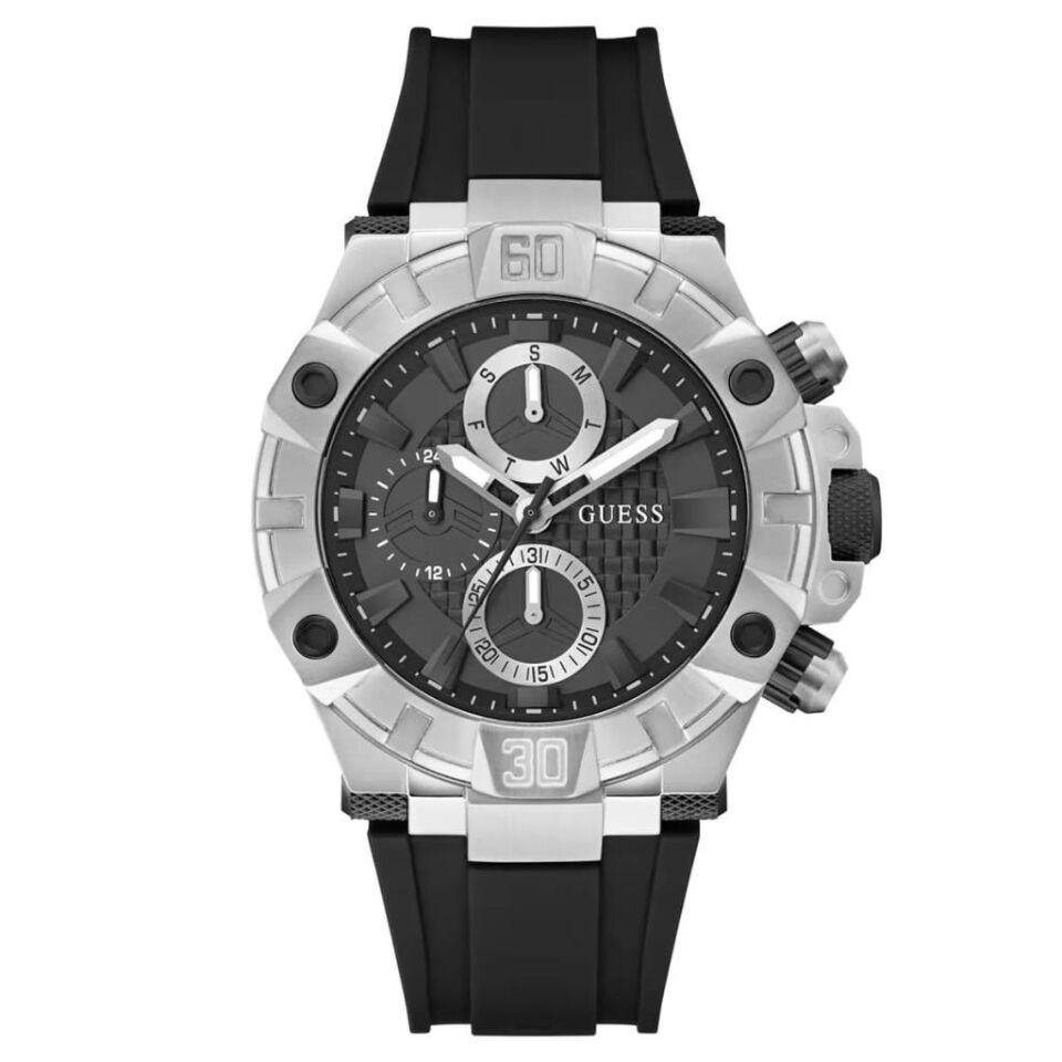 Guess GUGW0802G1 Quartz Silikon Siyah 46 mm Erkek Kol Saati