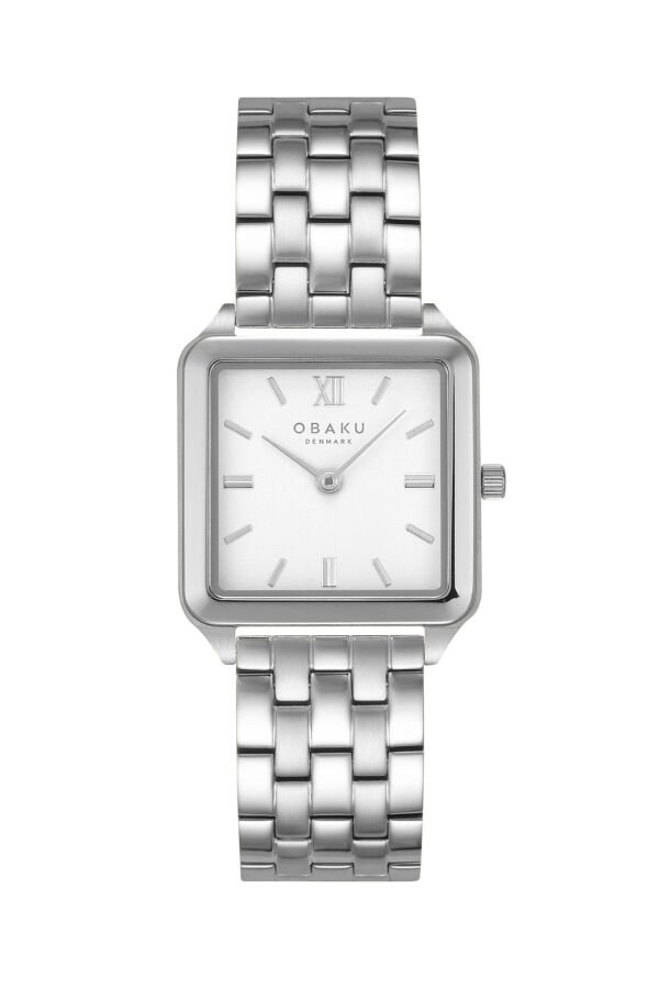 Obaku Denmark V309LXCWSC Quartz Çelik Gri Beyaz Kadran Safir Cam 26 mm Kadın Kol Saati