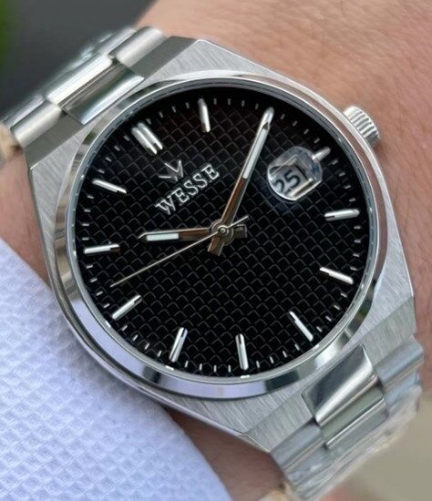Wesse WWG209501 Quartz Çelik Gri Siyah Kadran 40 mm Erkek Kol Saati