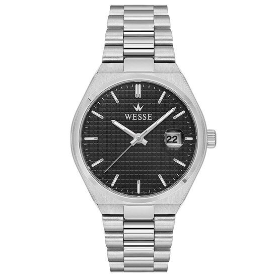 Wesse WWG209501 Quartz Çelik Gri Siyah Kadran 40 mm Erkek Kol Saati