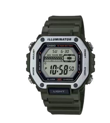 Casio MWD-110H-3AVDF Quartz Dijital Silikon Yeşil 44 mm Erkek Kol Saati