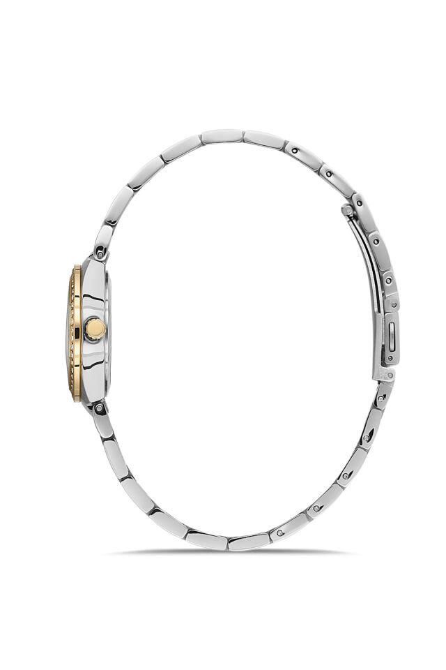 Ferro Fl21611AWT-D6 Quartz Çelik Altın/Gri Yeşil Kadran 26 mm Kadın Kol Saati