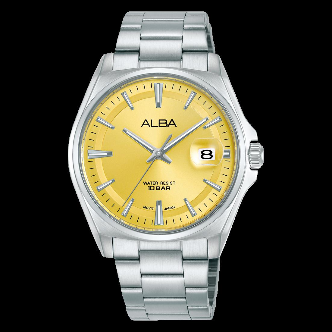 AS9V95X1 Alba Quartz Çelik Gri Sarı Kadran 10 ATM 39 mm Erkek Kol Saati