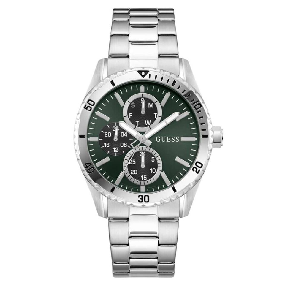 Guess GUGW1061G1 Quartz Çelik Gri Yeşil Kadran 43 mm Erkek Kol Saati
