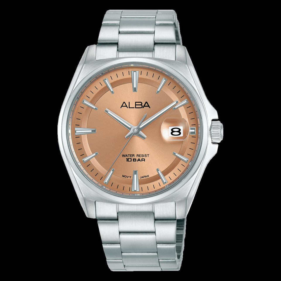 Alba AS9V93X1 Quartz Çelik Gri Turuncu Kadran 10 ATM 39 mm Erkek Kol Saati