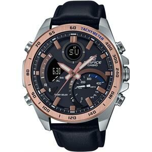 Casio ECB-900GL-1BDR Deri Siyah 48 mm Erkek Kol Saati
