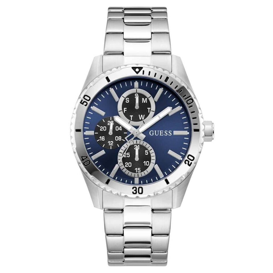 Guess GUGW1061G7 Quartz Çelik Gri Lacivert Kadran 43 mm Erkek Kol Saati