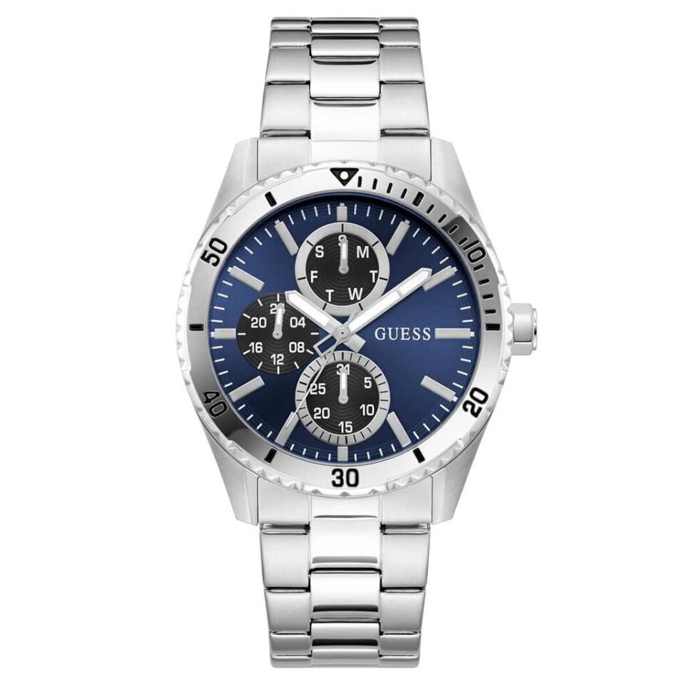 Guess GUGW1061G7 Quartz Çelik Gri Lacivert Kadran 43 mm Erkek Kol Saati