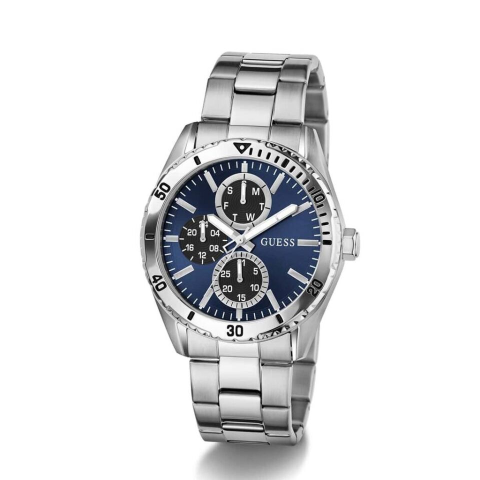 Guess GUGW1061G7 Quartz Çelik Gri Lacivert Kadran 43 mm Erkek Kol Saati