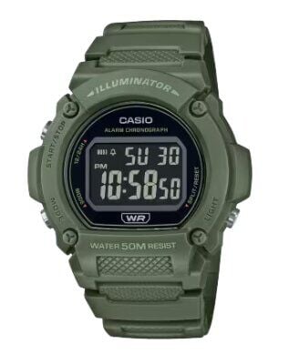 Casio W-219HC-3BVDF Quartz Dijital Silikon Yeşil 47 mm Erkek Kol Saati
