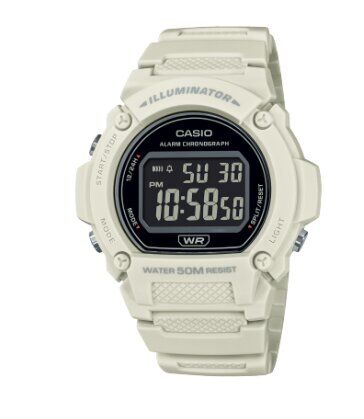Casio W-219HC-8BVDF Quartz Plastik Gri Siyah Kadran 47 mm Erkek Kol Saati