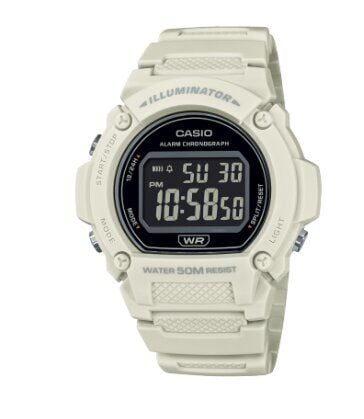 Casio W-219HC-8BVDF Quartz Plastik Gri Siyah Kadran 47 mm Erkek Kol Saati