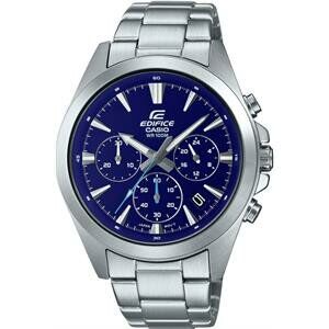 Casio EFV-630D-2AVUDF Edifice Quartz Çelik Gri Lacivert Kadran 10 ATM 44 mm Erkek Kol Saati
