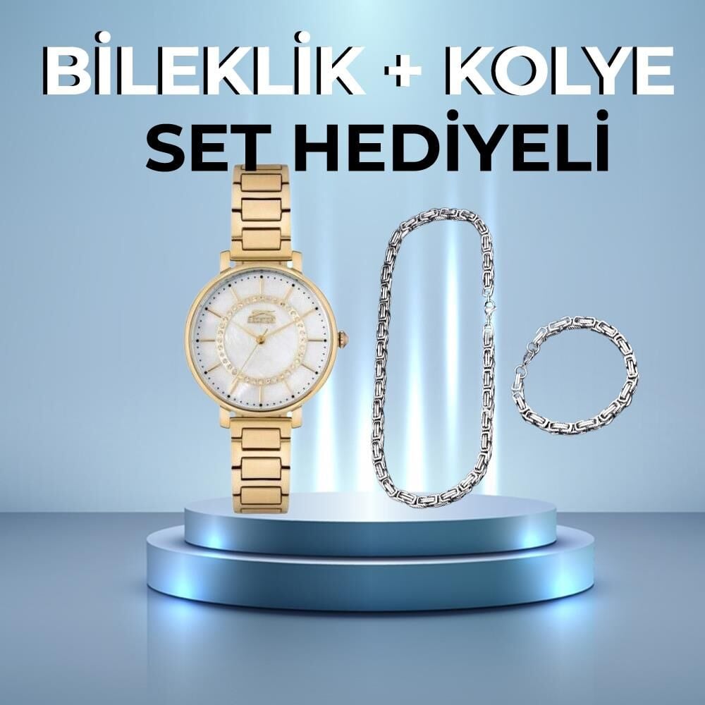 Slazenger SL.09.6245.3.02 35 mm Altın Rengi Çelik Kadın Kol Saati