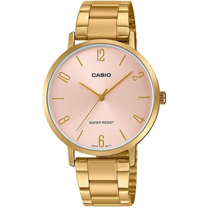 Casio LTP-VT01G-4BUDF Quartz Altın Rengi Pembe Kadran 34 mm Kadın Kol Saati