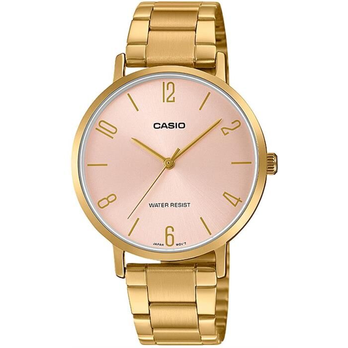 Casio LTP-VT01G-4BUDF Quartz Altın Rengi Pembe Kadran 34 mm Kadın Kol Saati