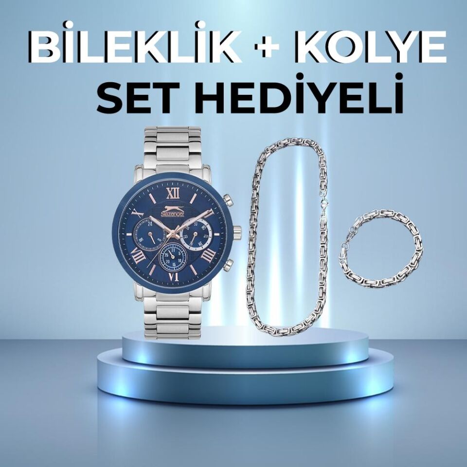 Slazenger Sl.09.6285.2.03 44 mm Gri Çelik Erkek Kol Saati AYNI GÜN KARGO