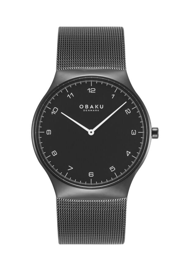Obaku Denmark V306GXBBMB Quartz Hasır Siyah Safir Cam 40 mm Erkek Kol Saati