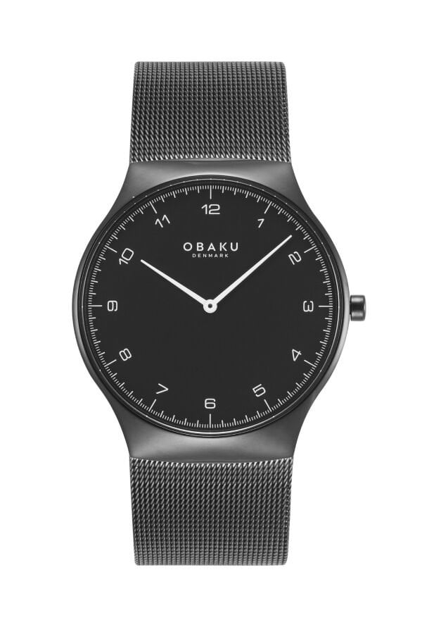 Obaku Denmark V306GXBBMB Quartz Hasır Siyah Safir Cam 40 mm Erkek Kol Saati
