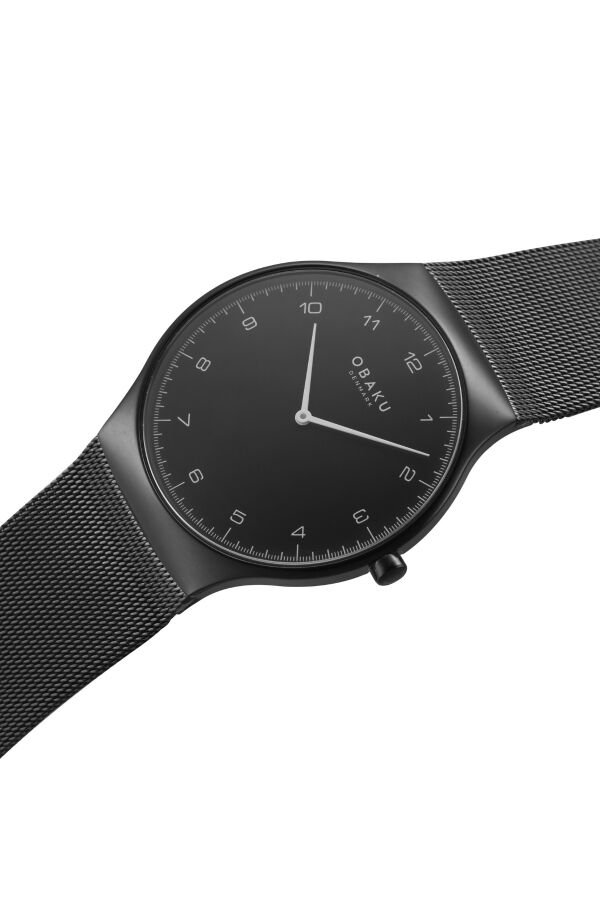 Obaku Denmark V306GXBBMB Quartz Hasır Siyah Safir Cam 40 mm Erkek Kol Saati