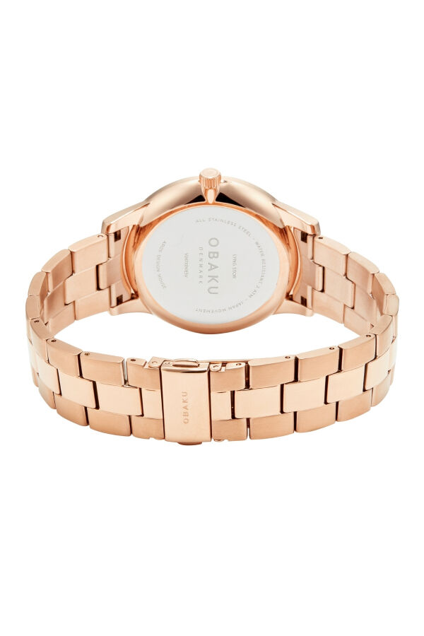 Obaku Denmark V247XDVESV Quartz Çelik Rose Yeşil Kadran 42 mm Erkek Kol Saati