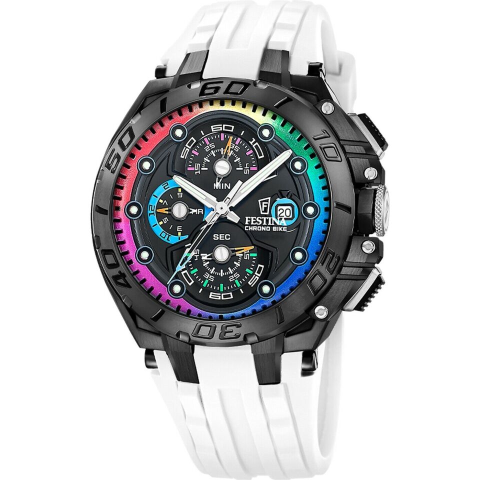Festina F20761/1 Chrono Bike Limited Edition Quartz Çelik Siyah Safir 20 ATM 46 mm Erkek Kol Saati