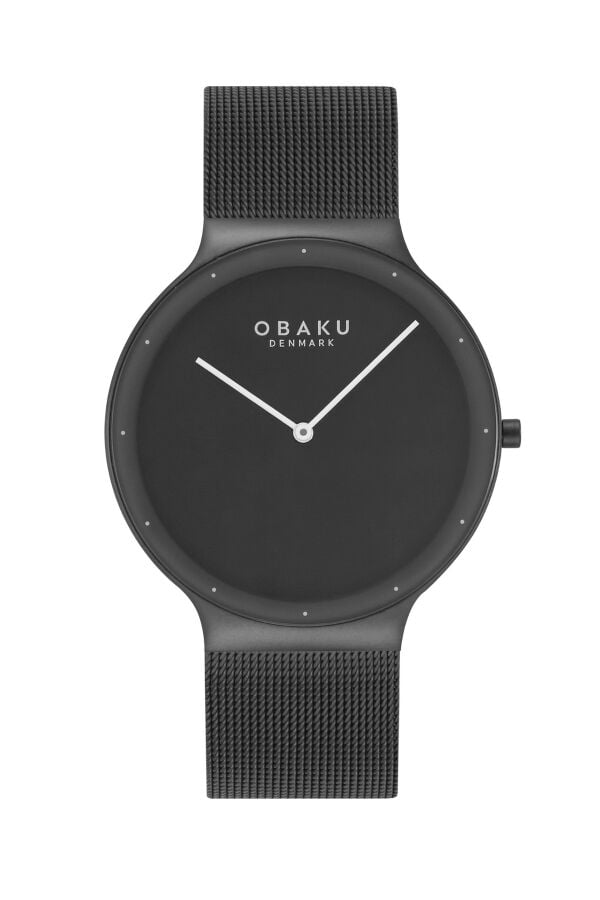 Obaku Denmark V307GXBBMB Quartz Hasır Siyah 40 mm Erkek Kol Saati