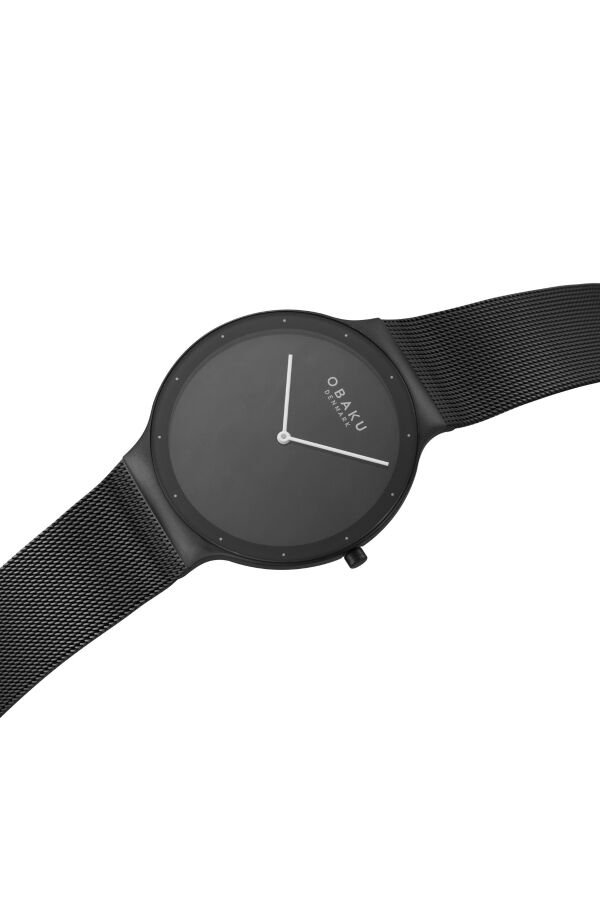 Obaku Denmark V307GXBBMB Quartz Hasır Siyah 40 mm Erkek Kol Saati