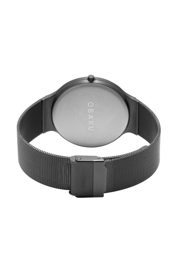 Obaku Denmark V307GXBBMB Quartz Hasır Siyah 40 mm Erkek Kol Saati