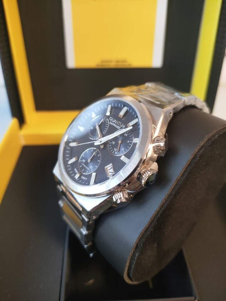 Quantum PWG1290.390 Quartz Çelik Gri Safir 10 ATM 41mm Erkek Kol Saati