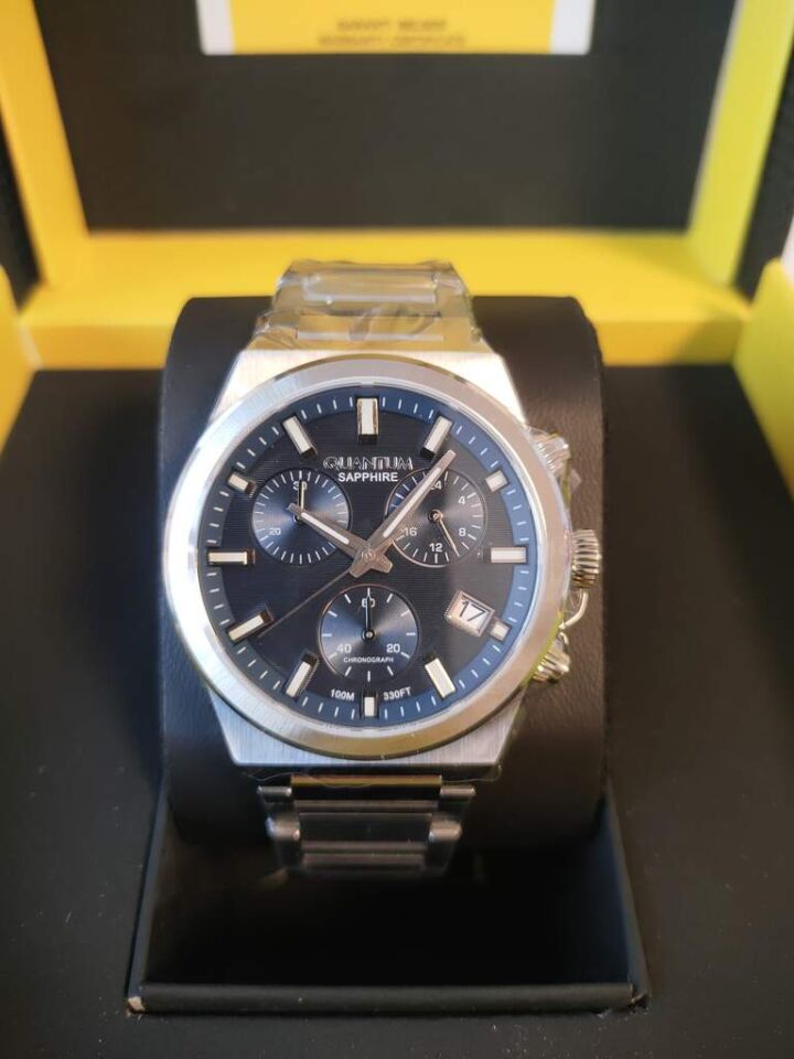 Quantum PWG1290.390 Quartz Çelik Gri Safir 10 ATM 41mm Erkek Kol Saati