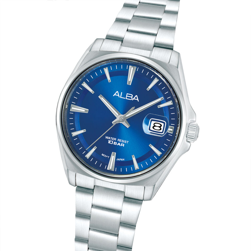 AS9V89X1 Alba Quartz Çelik Gri Mavi Kadran 10 ATM 39 mm Erkek Kol Saati