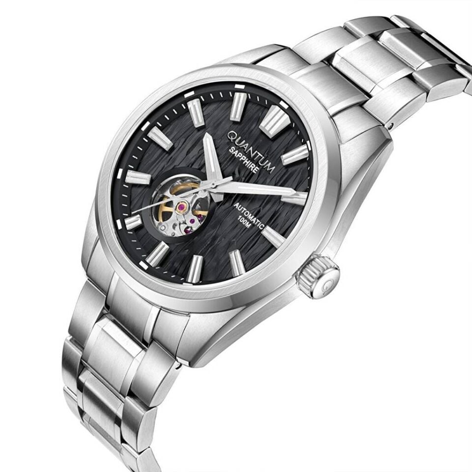 Quantum QMG1192B.350 Otomatik Çelik Gri Safir 10 ATM 41 mm Erkek Kol Saati