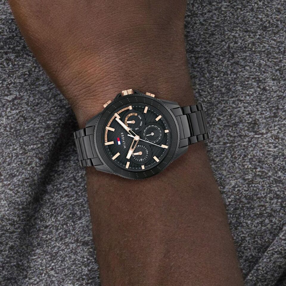 Tommy Hilfiger TH1791858 45 mm Siyah Erkek Kol Saati