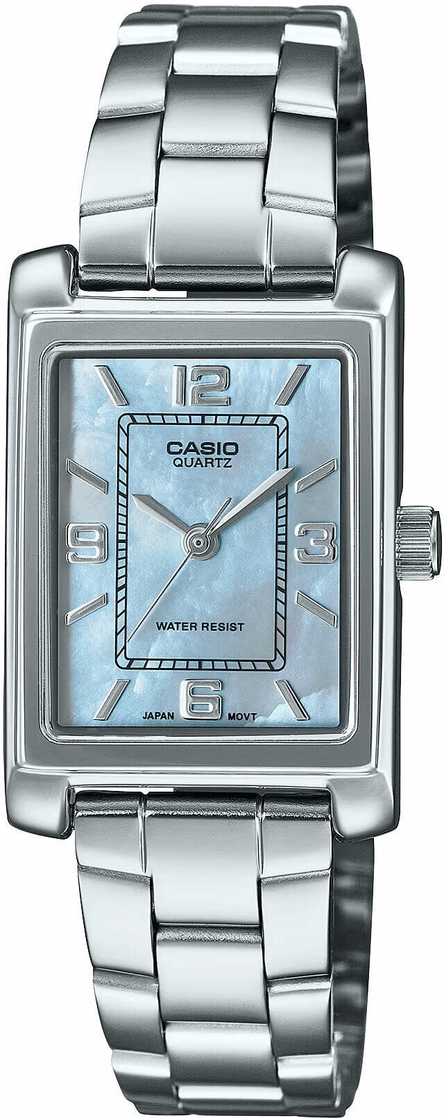 Casio LTP-1234DS-2ADF Quartz Çelik Gri Mavi Sedef Kadran 21 mm Kadın Kol Saati