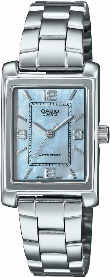 Casio LTP-1234DS-2ADF Quartz Çelik Gri Mavi Sedef Kadran 21 mm Kadın Kol Saati