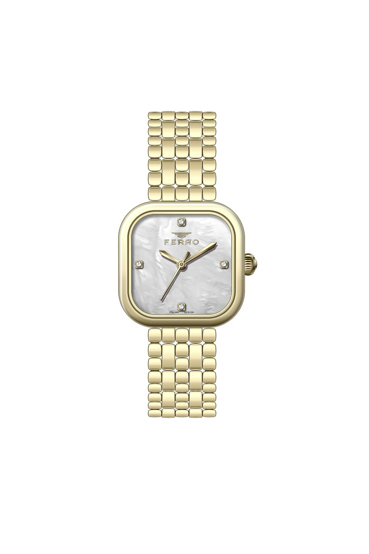 Ferro FL40178A-B Quartz Çelik Sarı 26 mm Kadın Kol Saati