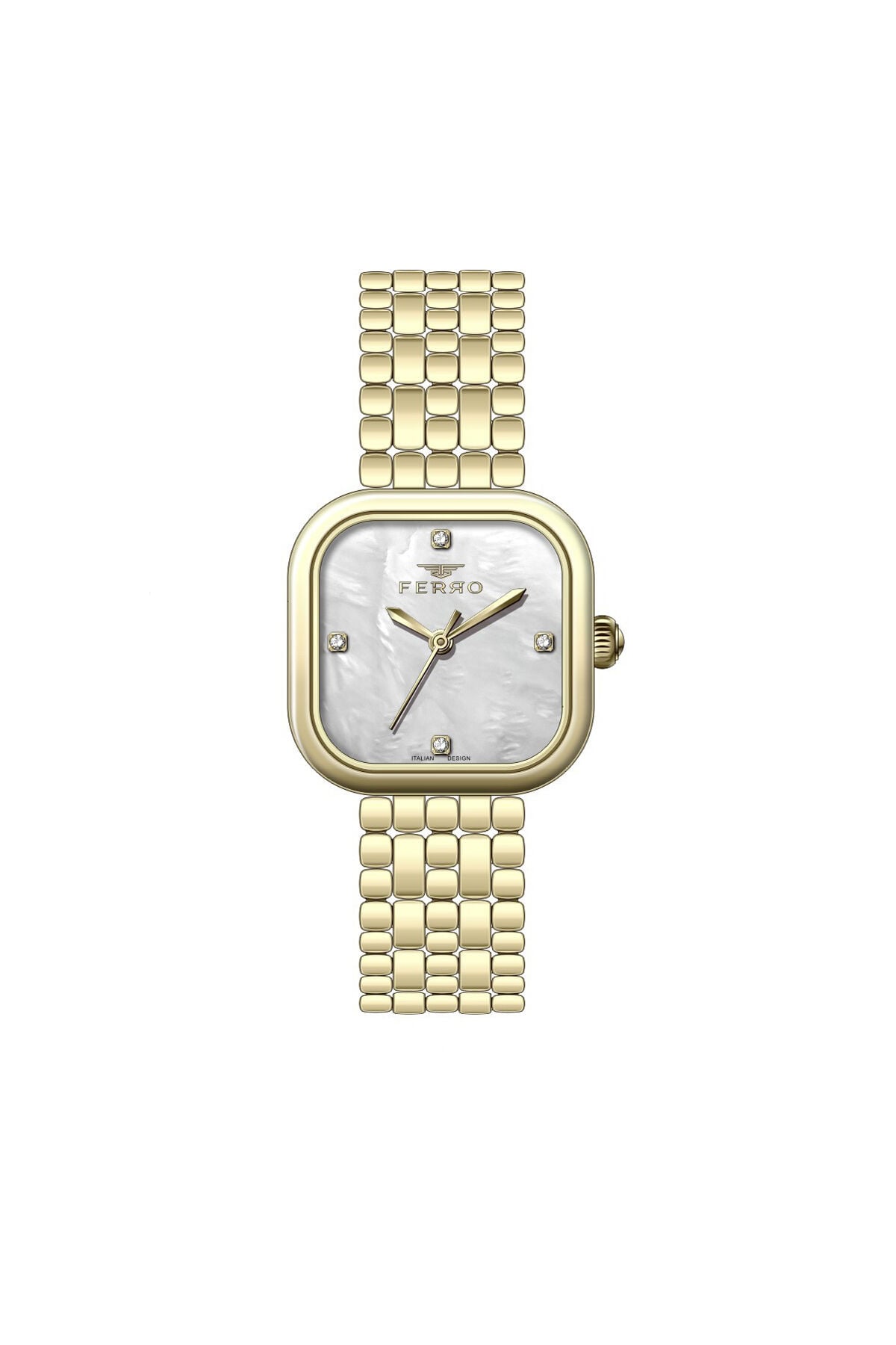 Ferro FL40178A-B Quartz Çelik Sarı 26 mm Kadın Kol Saati